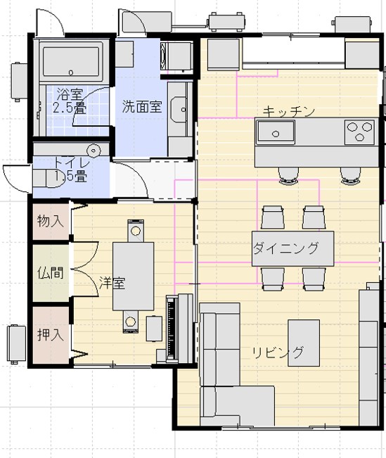 壁の少ない家は使いにくいですが部屋が広くなるメリットがあります ゆとらいむ 家づくりと暮らしｗｅｂ